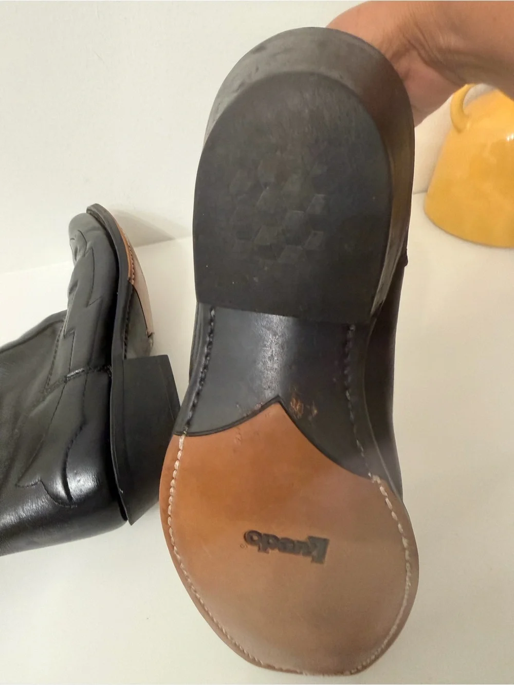 Laredo Black Leather Western Ankle Boots Men’s Size 10.5